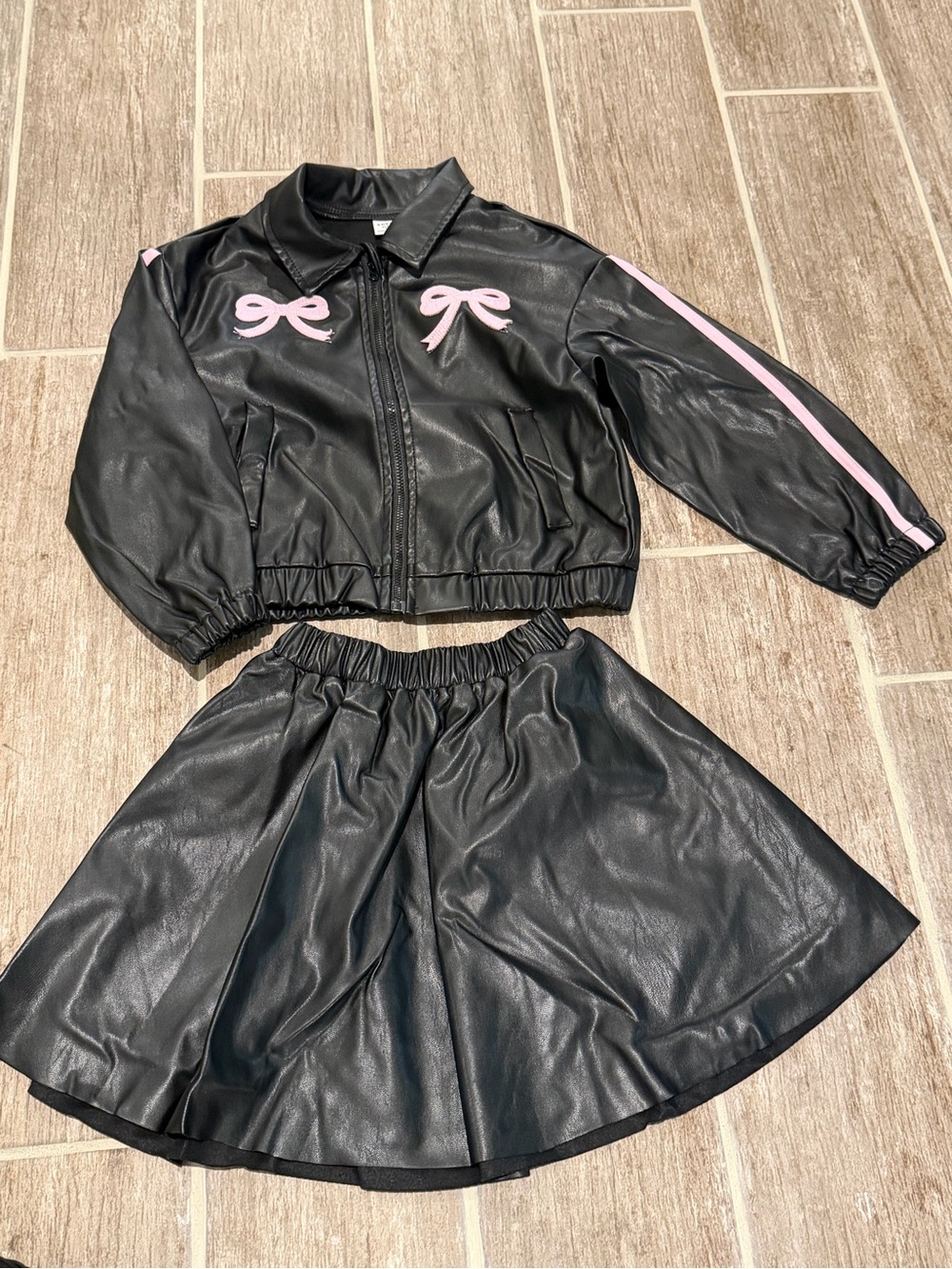 Kids Girls Toddler Croquette Bows Skirt Set Outfit